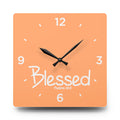 Blessed Acrylic Wall Clock – Psalms 34:8 Inspirational Scripture Clock