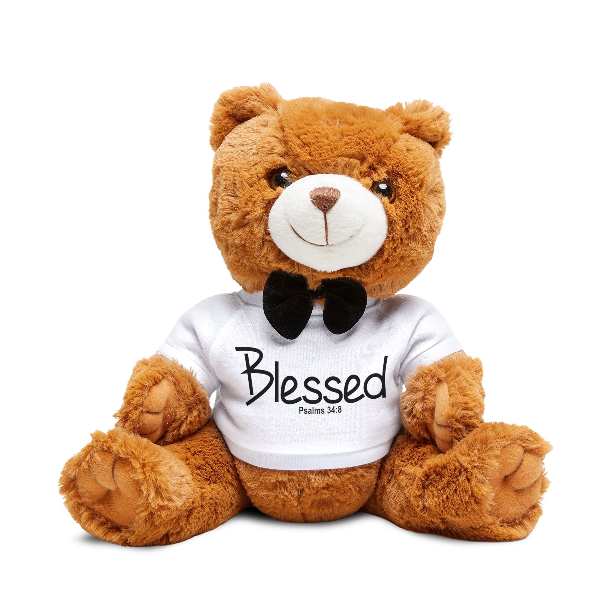 Plush Teddy Bear  with "Blessed" T-Shirt