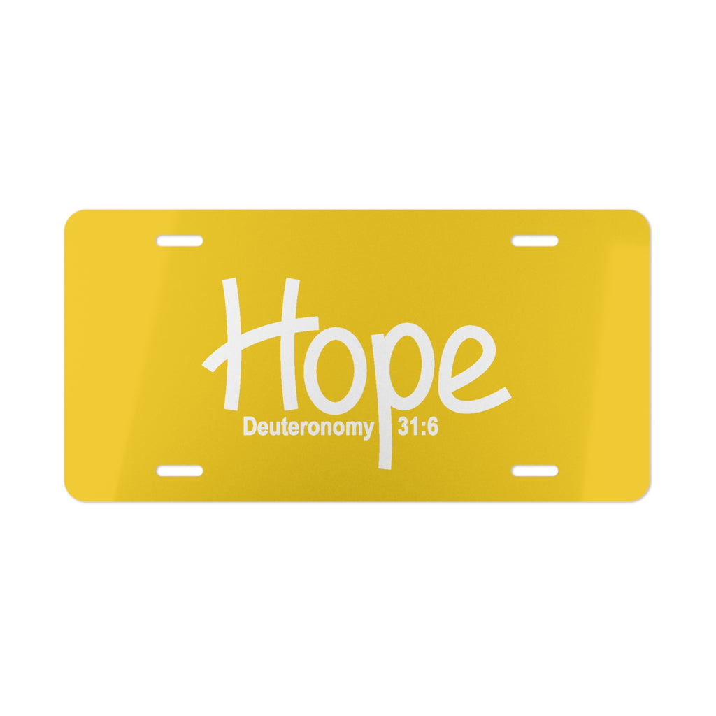 Vanity Plate-Hope (Deuteronomy 31:6)