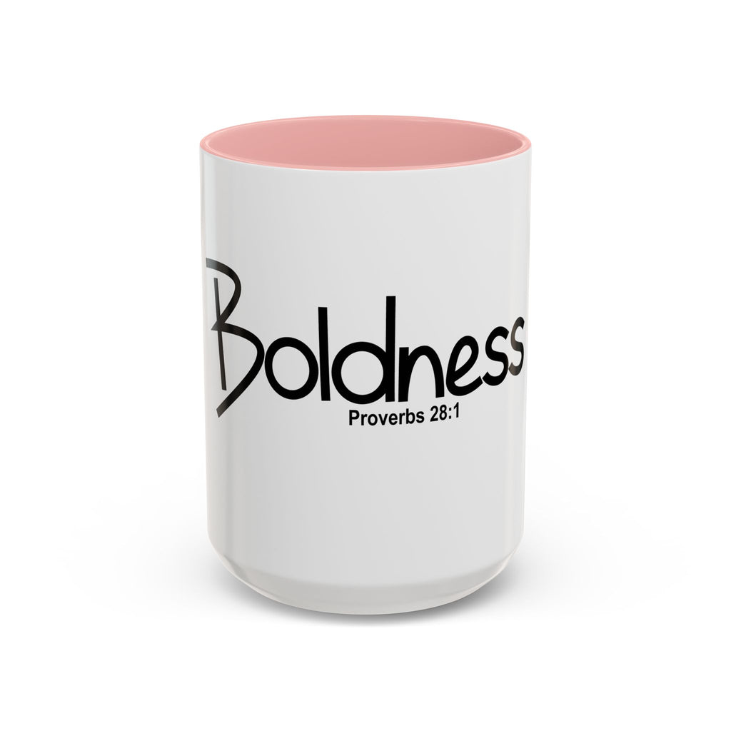 Boldness Inspirational 15oz Accent Mug (Proverbs 28:1)