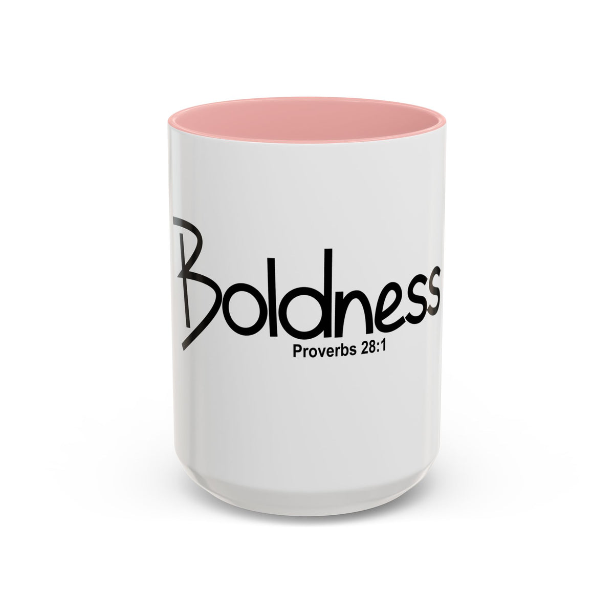 Boldness Inspirational 15oz Accent Mug (Proverbs 28:1)