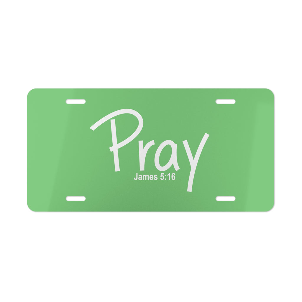 Vanity Plate-Pray (James 5:16)