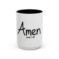 Amen Jude 1:25 Accent Coffee Mug — Christian Faith Scripture Tea Mug (11/15oz)