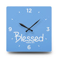 Blessed Acrylic Wall Clock – Psalms 34:8 Inspirational Scripture Clock