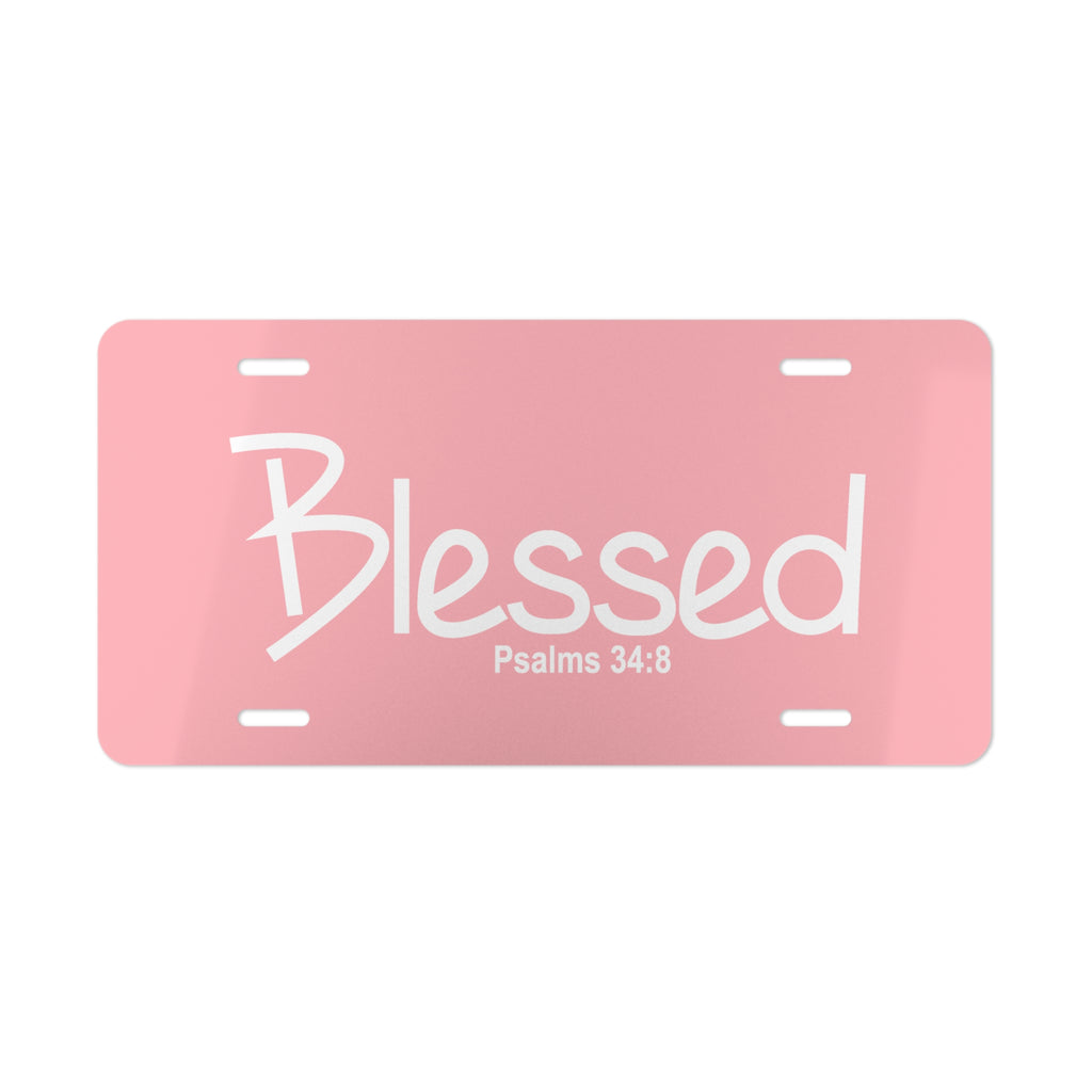 Vanity Plate-Blessed (Psalms 34:8)