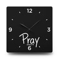 Pray Acrylic Wall Clock – James 5:16 Inspirational Scripture Clock