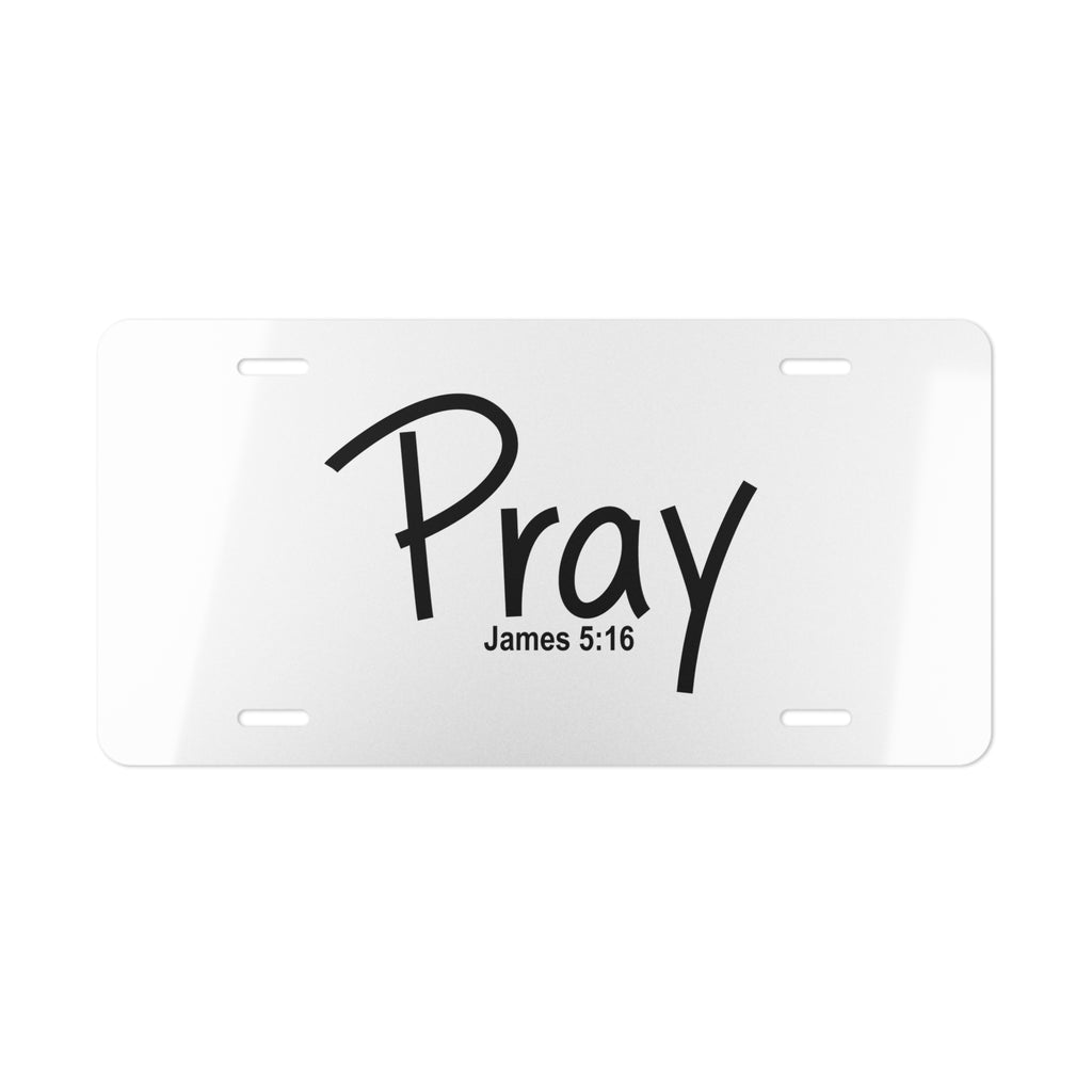 Vanity Plate-Pray (James 5:16)