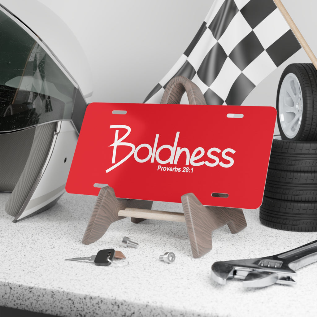 Vanity Plate-Boldness (Proverbs 28:1)
