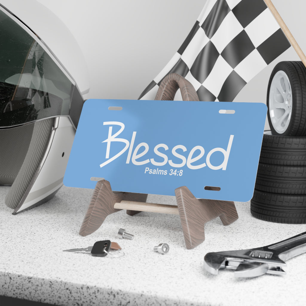 Vanity Plate-Blessed (Psalms 34:8)