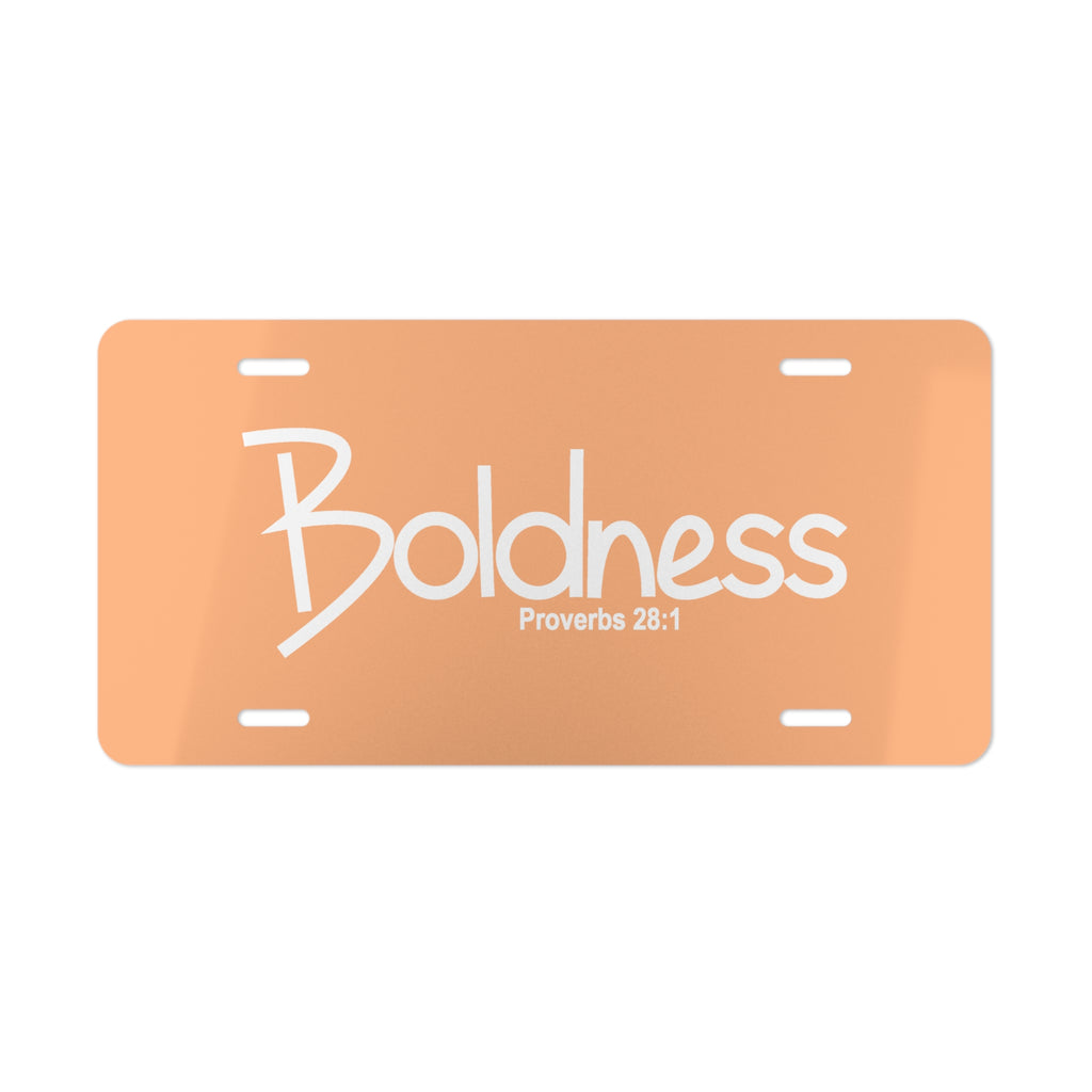 Vanity Plate-Boldness (Proverbs 28:1)