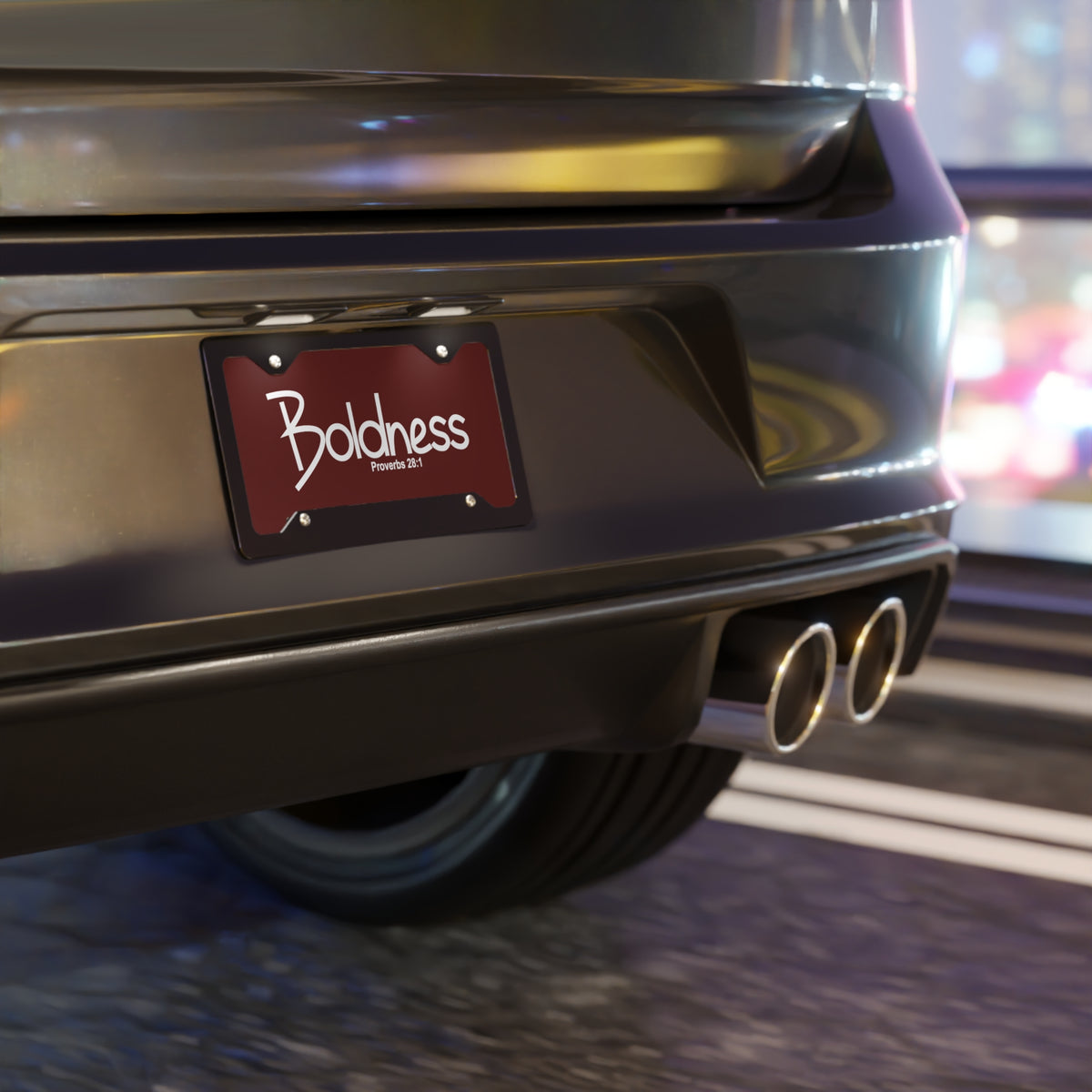 Vanity Plate-Boldness (Proverbs 28:1)