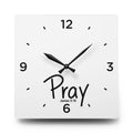 Pray Acrylic Wall Clock – James 5:16 Inspirational Scripture Clock