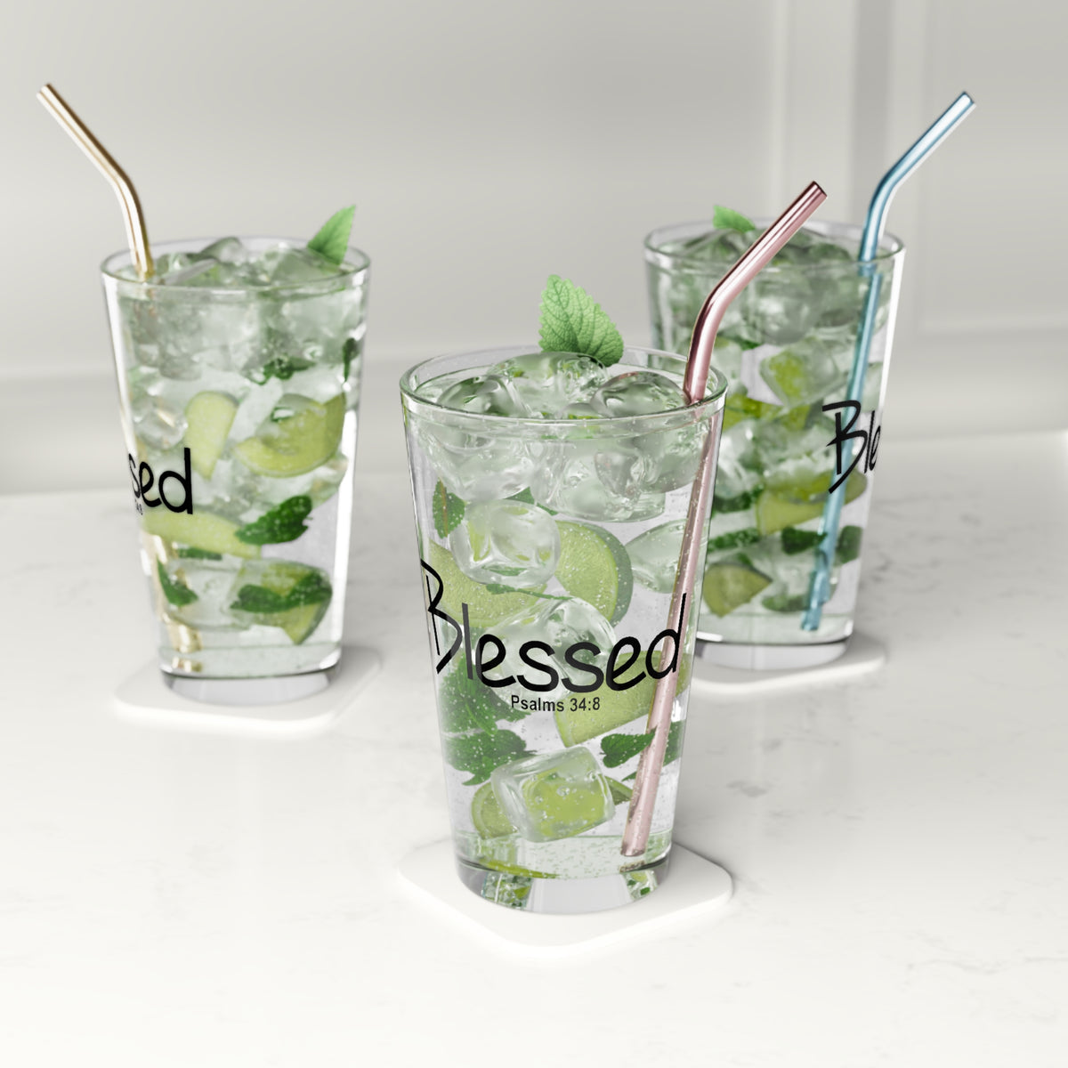 16oz Pint Glass-Blessed
