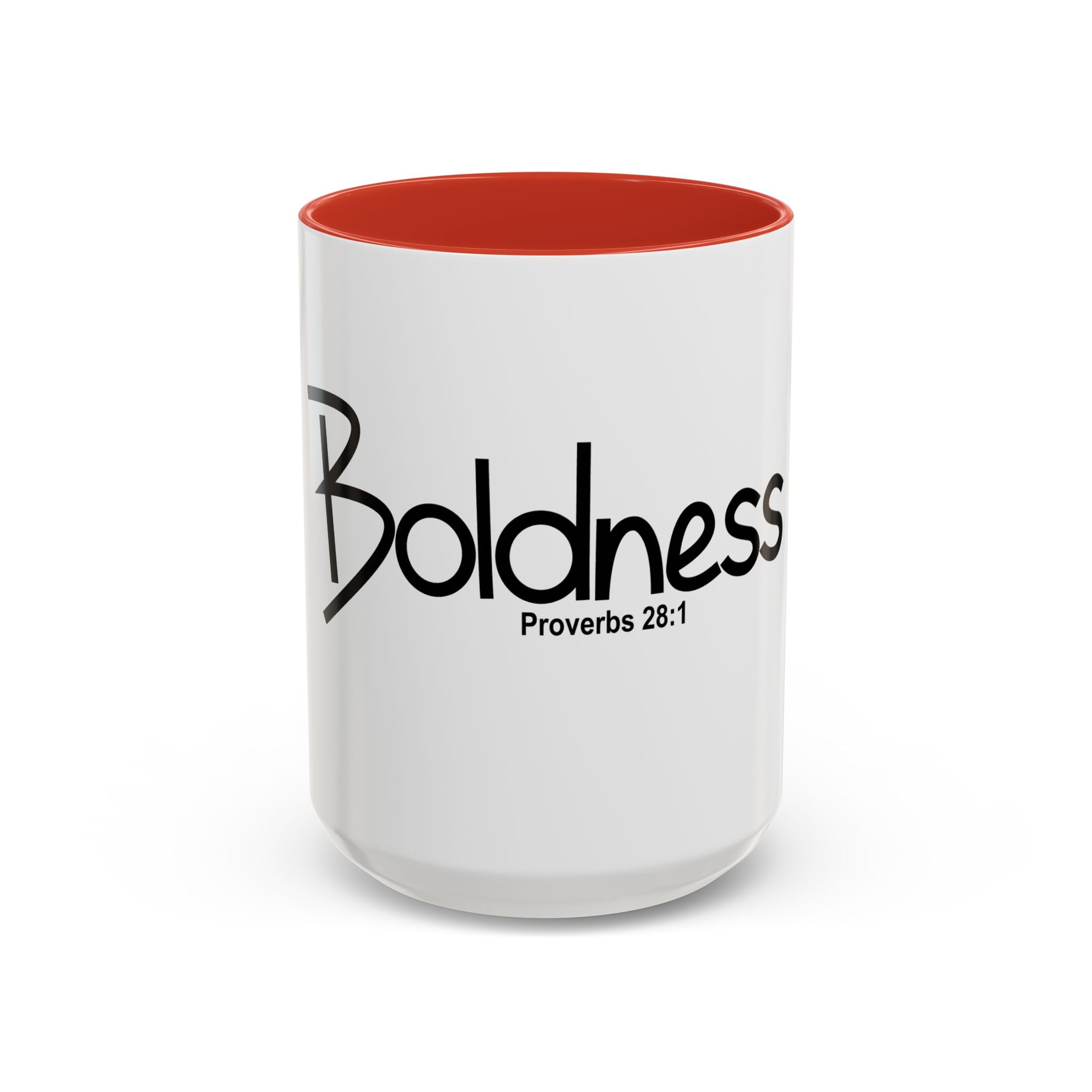 Boldness Inspirational 15oz Accent Mug (Proverbs 28:1)