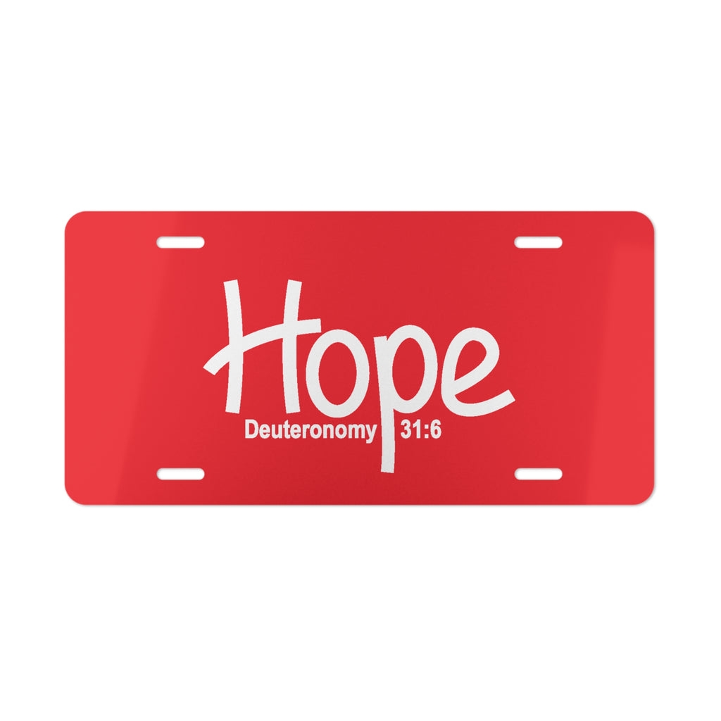 Vanity Plate-Hope (Deuteronomy 31:6)
