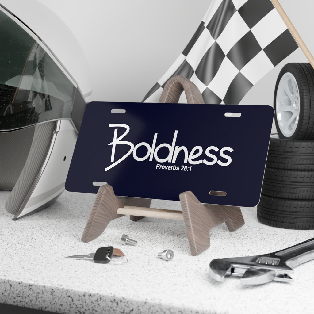Vanity Plate-Boldness (Proverbs 28:1)
