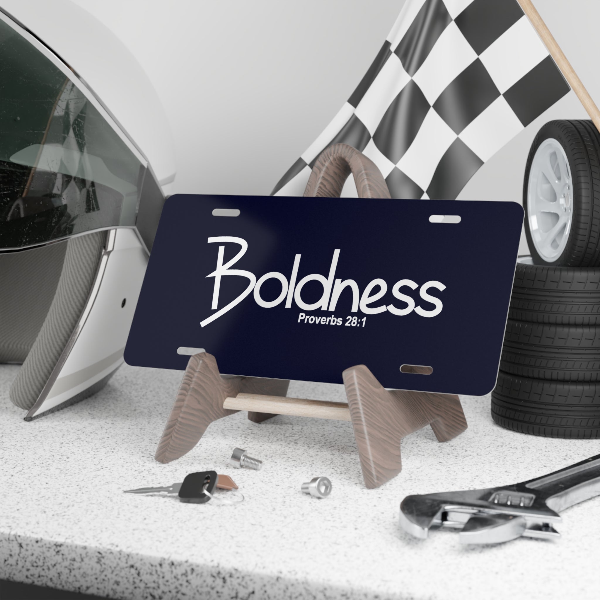 Vanity Plate-Boldness (Proverbs 28:1)