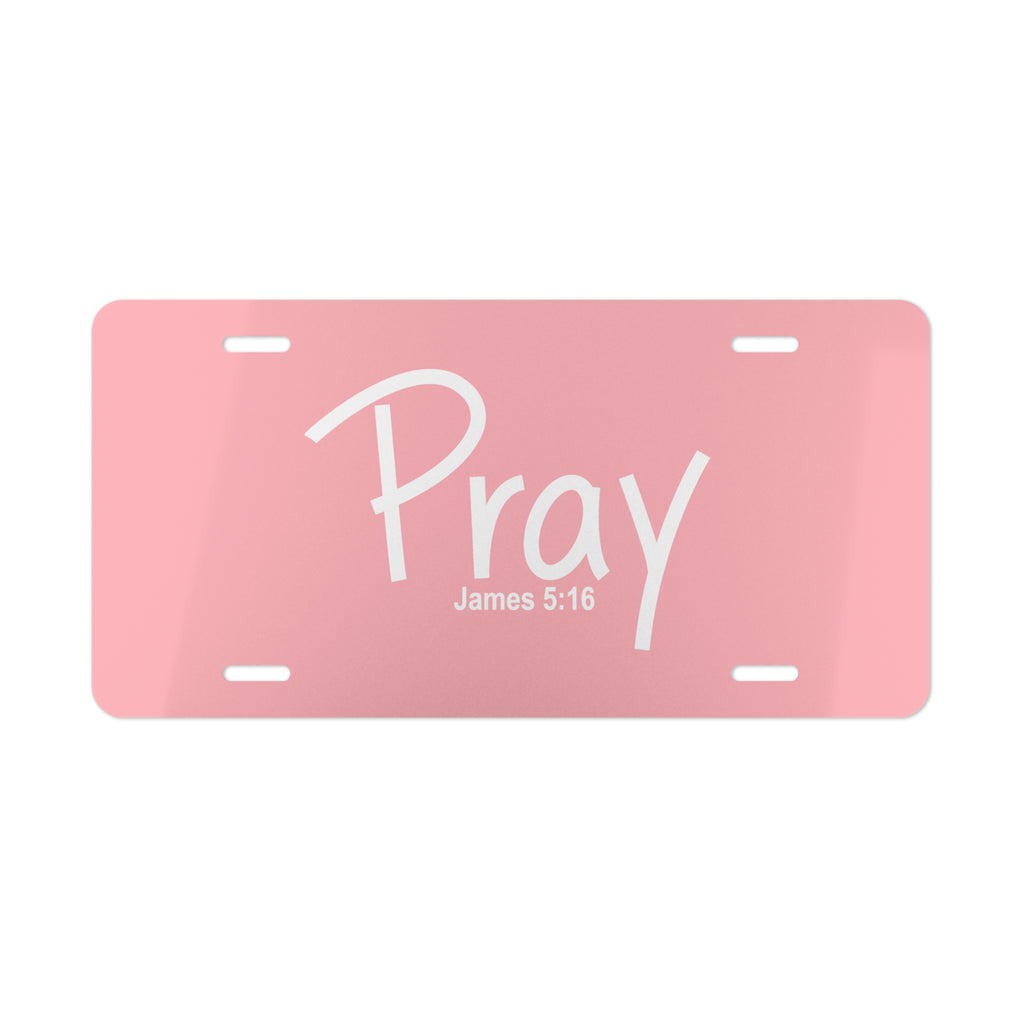 Vanity Plate-Pray (James 5:16)